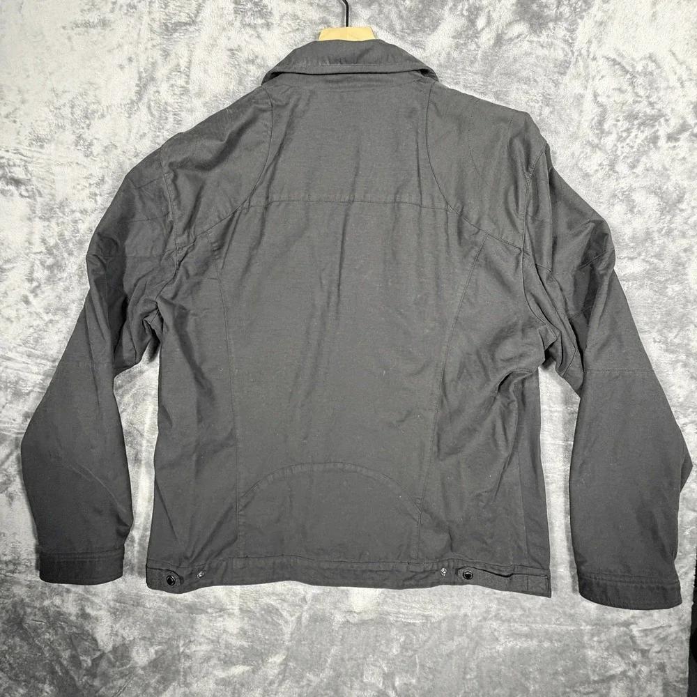 Armani Exchange Mens Full Zip Moto‎ Jacket Coat Size XXL Black Cotton Blend